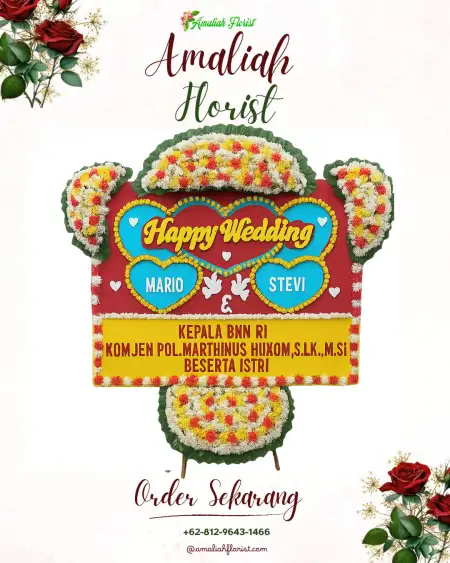 Papan Bunga Pernikahan Ponco Warno