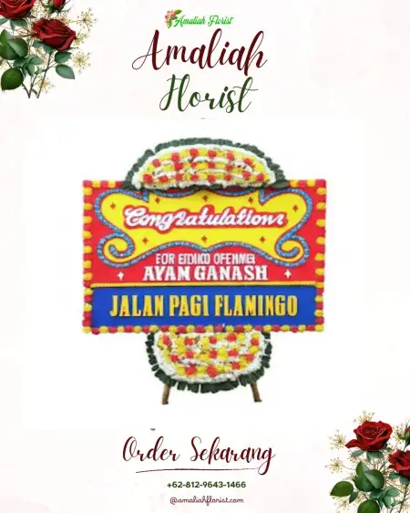 Sewa Papan Bunga Ponco Warno